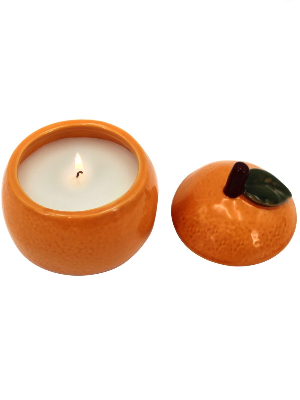 New Better Homes & Gardens Orange Vanilla Bean Fruit Candle 6 oz Ceramic 1 Wick